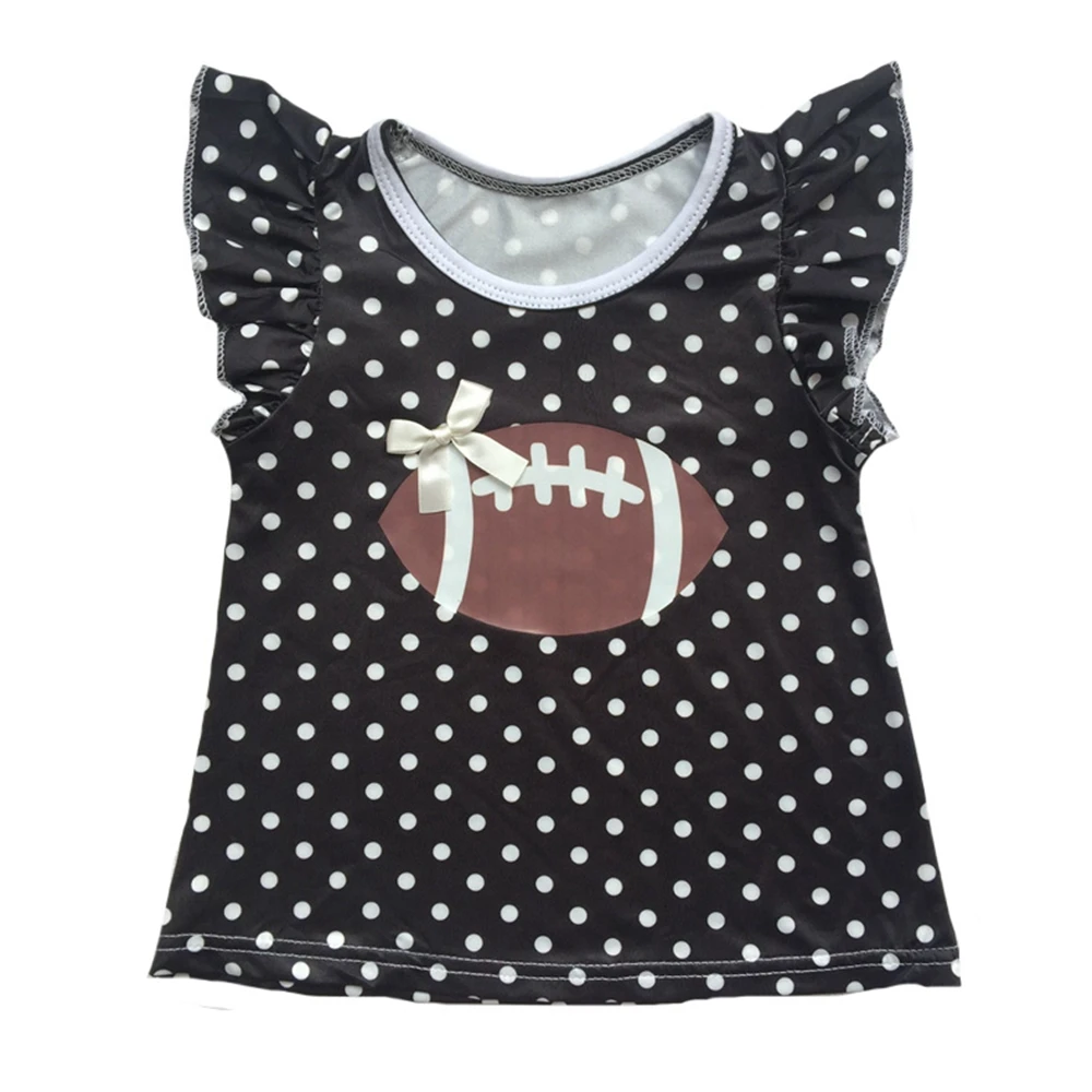 girls black polka dot football super bow fashion design ruffle stripe shirts tops romper
girls black polka dot football super bow fashion design ruffle stripe shirts tops romper