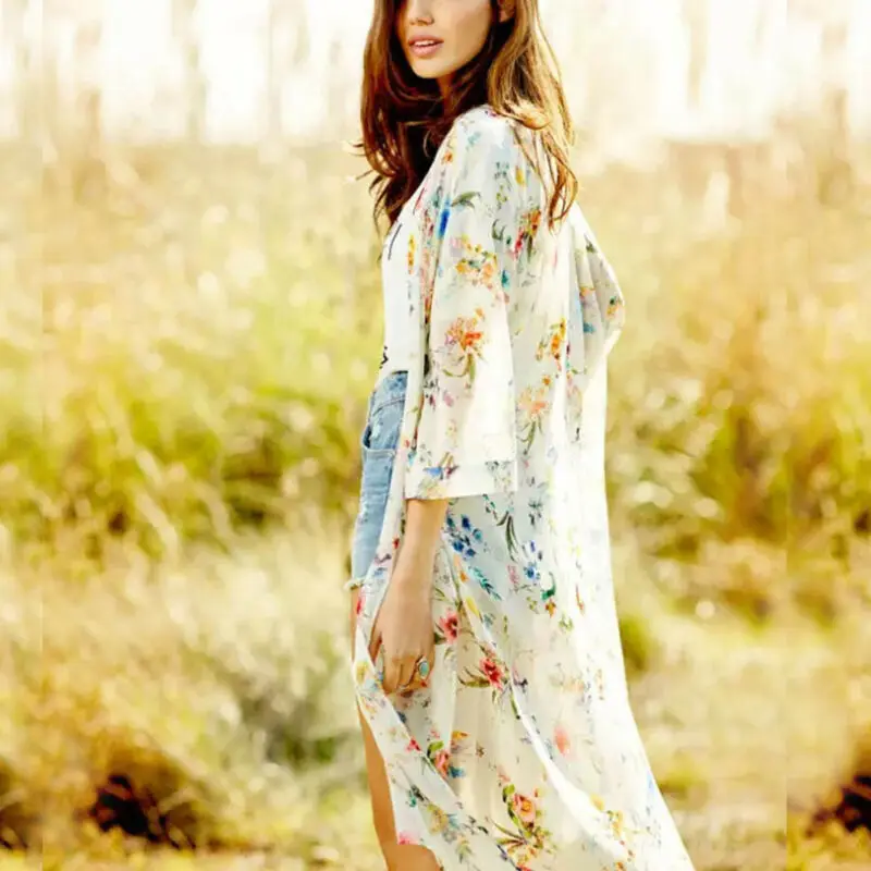 Long Shirt Women Vintage Floral Chiffon Shawl Blouse Kimono Cardigan Vacation Sea Tropical Bohemian Tops
Long Shirt Women Vintage Floral Chiffon Shawl Blouse Kimono Cardigan Vacation Sea Tropical Bohemian Tops