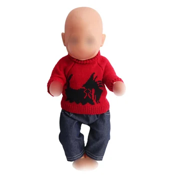 43 cm baby dolls Clothes new born sweater suit + Black trousers pants Baby toys fit American 18 inch Girls doll f64
43 cm baby dolls Clothes new born sweater suit + Black trousers pants Baby toys fit American 18 inch Girls doll f64