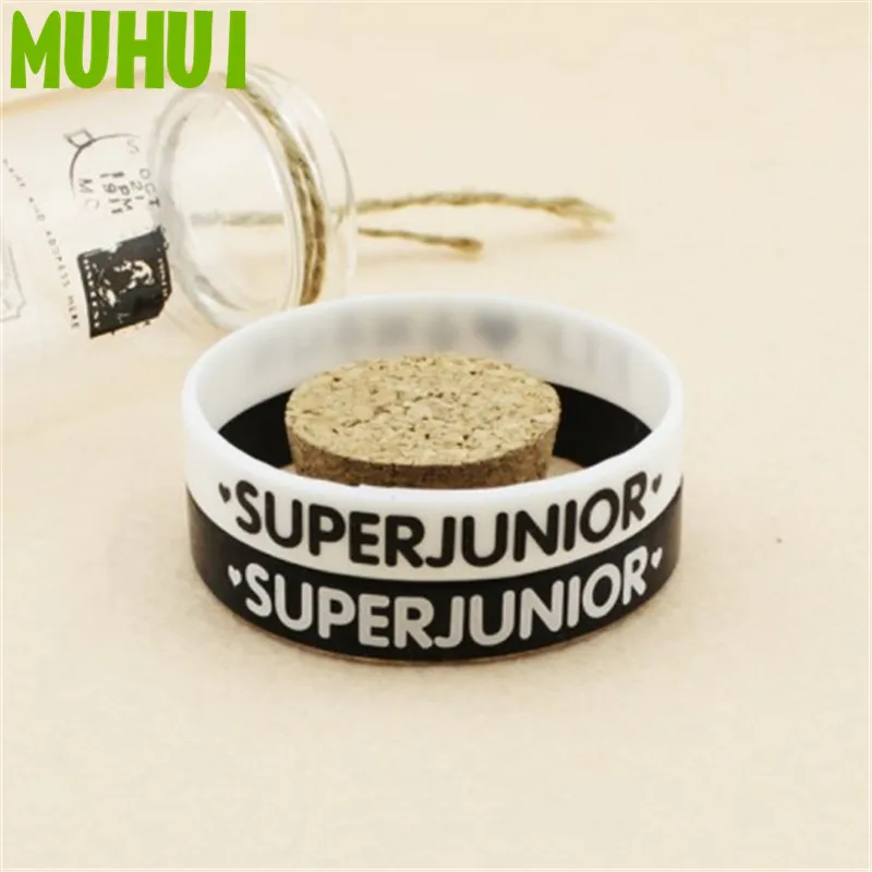 

KPOP Super Junior Ever.Lasting.Friend Silicon Bracelets For Women Men Jewelry Friendship Wristband Pulseras B072