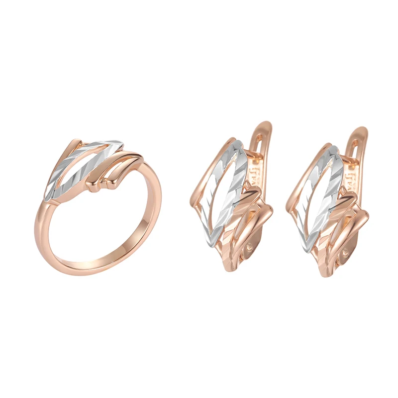 FJ 12mm Women Femme Jewelry Sets 585 Rose Gold Color Mixed White Geometry Rings Earrings
FJ 12mm Women Femme Jewelry Sets 585 Rose Gold Color Mixed White Geometry Rings Earrings