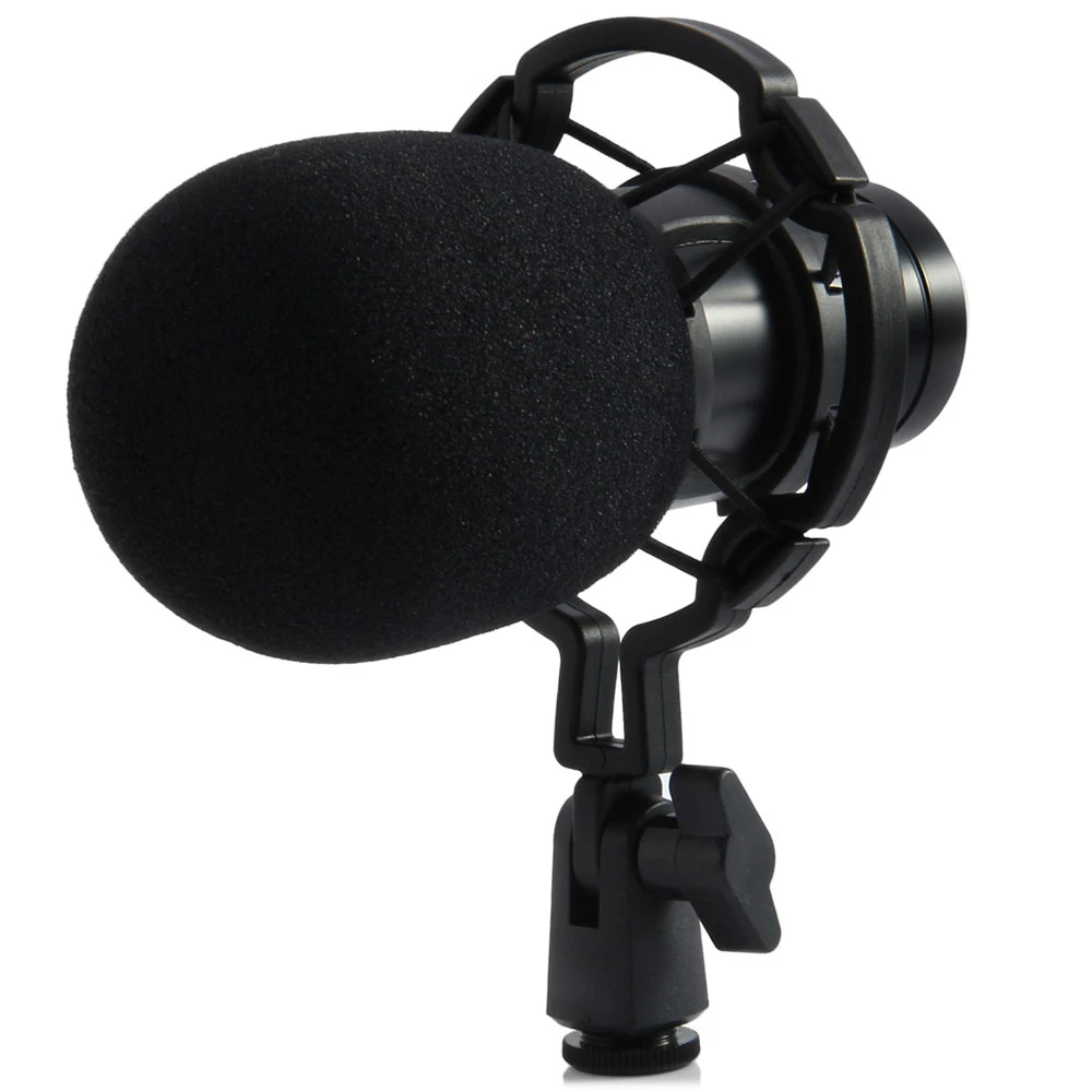 Ituf BM 800 Computer Microphone 3.5mm Wired Condenser Sound Microphone With Shock Mount For Recording Braodcasting BM-800-5