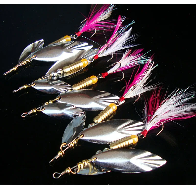 Fishing Spinner Bait Feather Jig Rotation Spoon Lures 8g For Bass Mandarin Catch 4 Pieces Lot
Fishing Spinner Bait Feather Jig Rotation Spoon Lures 8g For Bass Mandarin Catch 4 Pieces Lot