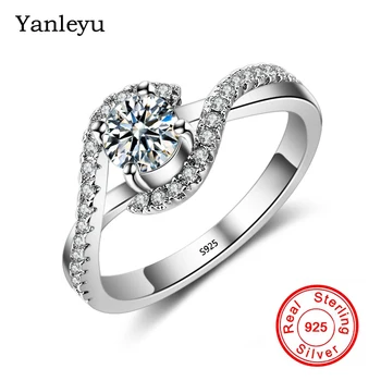 Yanleyu Elegant Women Engagement Jewelry Promise Ring Real 925 Sterling Silver Cubic Zirconia Wedding Ring Love Gift PR323
Yanleyu Elegant Women Engagement Jewelry Promise Ring Real 925 Sterling Silver Cubic Zirconia Wedding Ring Love Gift PR323