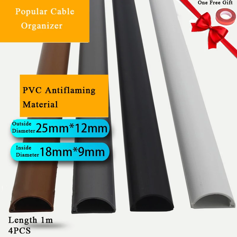 Cable Raceway Kit Self-Adhesive Wire Covers Electrical Raceway Popular Cable Organizer Cord Concealer for Home Theater TV Office
Cable Raceway Kit Self-Adhesive Wire Covers Electrical Raceway Popular Cable Organizer Cord Concealer for Home Theater TV Office