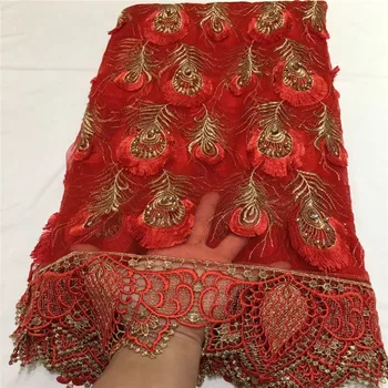 High Quality Tulle Embroidery Beads French African Lace Fabric for wedding dress Guipure Nigerian Lace Fabrics red
High Quality Tulle Embroidery Beads French African Lace Fabric for wedding dress Guipure Nigerian Lace Fabrics red