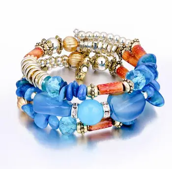 Poem snow Multilayer Beautiful Bracelet Multi-element Bead Handstring 
Poem snow Multilayer Beautiful Bracelet Multi-element Bead Handstring