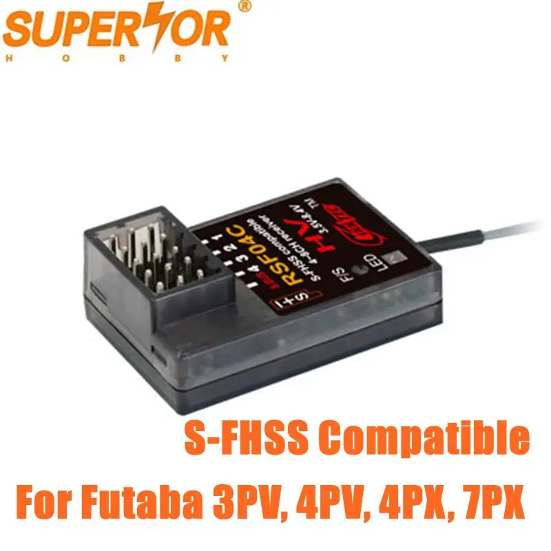 Cooltech RSF04C 4 channel S-FHSS Compatible receiver for Futaba Surface radio 3PV, 4PV, 4PX, 7PX
Cooltech RSF04C 4 channel S-FHSS Compatible receiver for Futaba Surface radio 3PV, 4PV, 4PX, 7PX