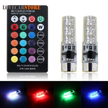 2pcs 12V T10 5050 LED RGB Multi-color Auto Car Interior Light Bulb Wedge Side Strobe Dashboard Indicator Lamp + Remote Control
2pcs 12V T10 5050 LED RGB Multi-color Auto Car Interior Light Bulb Wedge Side Strobe Dashboard Indicator Lamp + Remote Control