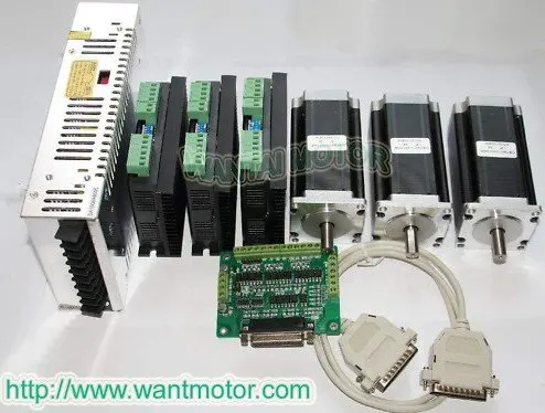 High 3 Axis Nema 23 Stepper Motor 425oz-in CNC & Driver with 4.2A Peak current, 128 Microstep Mill Control
High 3 Axis Nema 23 Stepper Motor 425oz-in CNC & Driver with 4.2A Peak current, 128 Microstep Mill Control