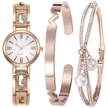 FUNIQUE Women's Watch Gift Set Crystal Simulate Pearls Rhinestone Bracelet Steel Ladies Minimalism Dress Quartz Wristwatches
FUNIQUE Women's Watch Gift Set Crystal Simulate Pearls Rhinestone Bracelet Steel Ladies Minimalism Dress Quartz Wristwatches