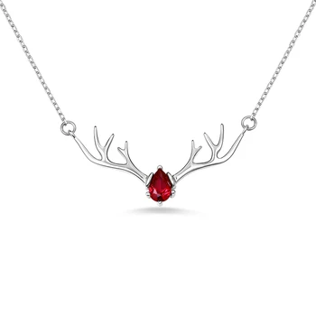 Wholesale Personalized Sterling Silver Deer Antler 12 Color Birthstone Necklace For Lady Special Animal Pendant Jewelry For Gift
Wholesale Personalized Sterling Silver Deer Antler 12 Color Birthstone Necklace For Lady Special Animal Pendant Jewelry For Gift