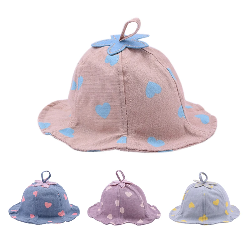 Summer Baby Girls Hat Summer Toddler Heart Print Bucket Hats Caps Reversible Sun Headwear Toddler Baby Accessories 1PCs
Summer Baby Girls Hat Summer Toddler Heart Print Bucket Hats Caps Reversible Sun Headwear Toddler Baby Accessories 1PCs