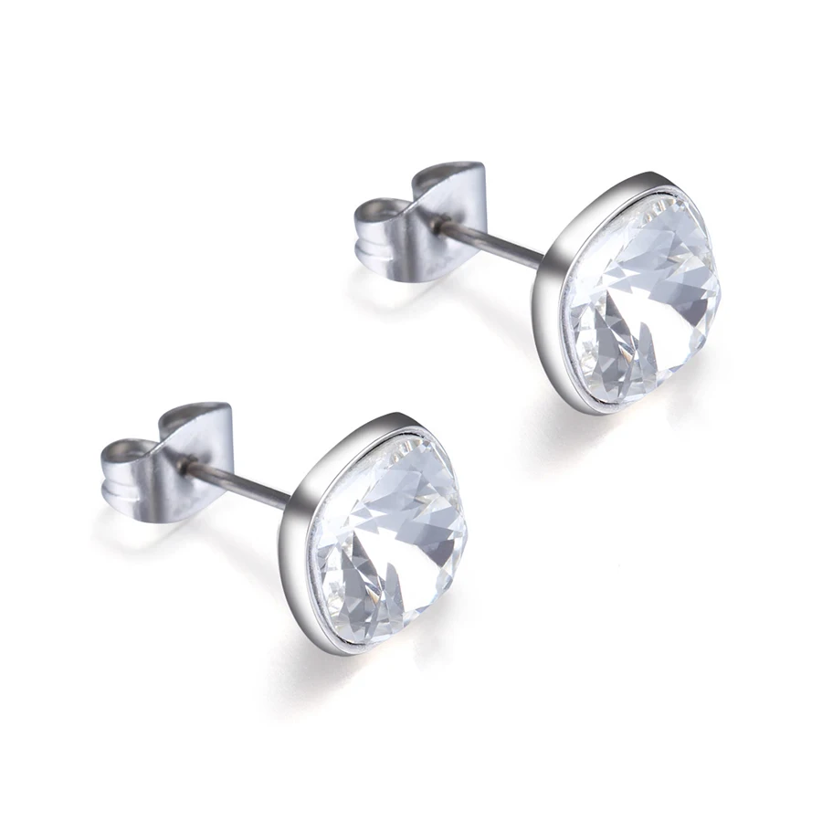 100% Pure Titanium New Silver Color Stud Earrings with Black Write Red CZ Stone Anti-allergy for Women Fashion Jewelry
100% Pure Titanium New Silver Color Stud Earrings with Black Write Red CZ Stone Anti-allergy for Women Fashion Jewelry