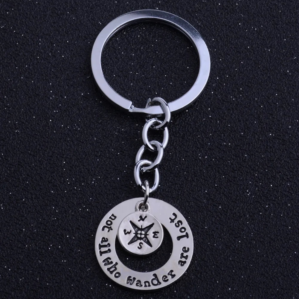 Брелок Bespmosp для ключей для мужчин и женщин, Ювелирное Украшение с компасом и круглым кулоном, «не все, кто потеряется», 12 шт./комплект 
Брелок Bespmosp для ключей для мужчин и женщин, Ювелирное Украшение с компасом и круглым кулоном, «не все, кто потеряется», 12 шт./комплект