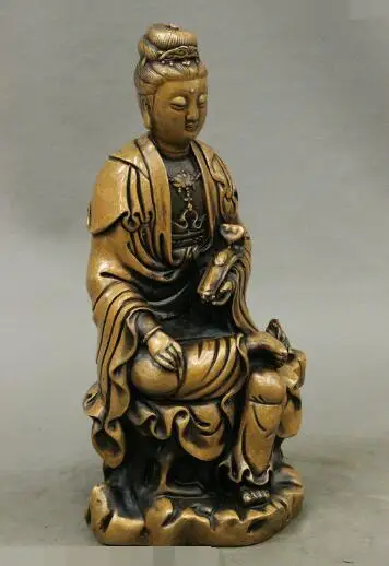S4521 11" Chinese Buddhist Pure Bronze Sit Stone GuanYin Kwan-yin RuYi Buddha Statue
S4521 11" Chinese Buddhist Pure Bronze Sit Stone GuanYin Kwan-yin RuYi Buddha Statue