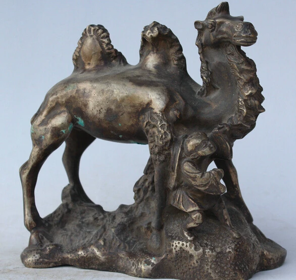 213@g++7" Old Chinese Silver Camel llama two-humped Auspicious Animal Statue Sculpture
213@g++7" Old Chinese Silver Camel llama two-humped Auspicious Animal Statue Sculpture