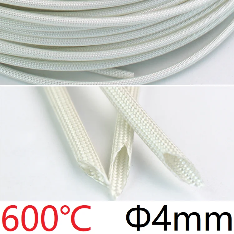 Chemical Fiberglass Tube ID 4mm Braided Wire Cable Sleeve Insulated Flame Resistant Soft Pipe High Temperature 600Deg.C White
Chemical Fiberglass Tube ID 4mm Braided Wire Cable Sleeve Insulated Flame Resistant Soft Pipe High Temperature 600Deg.C White