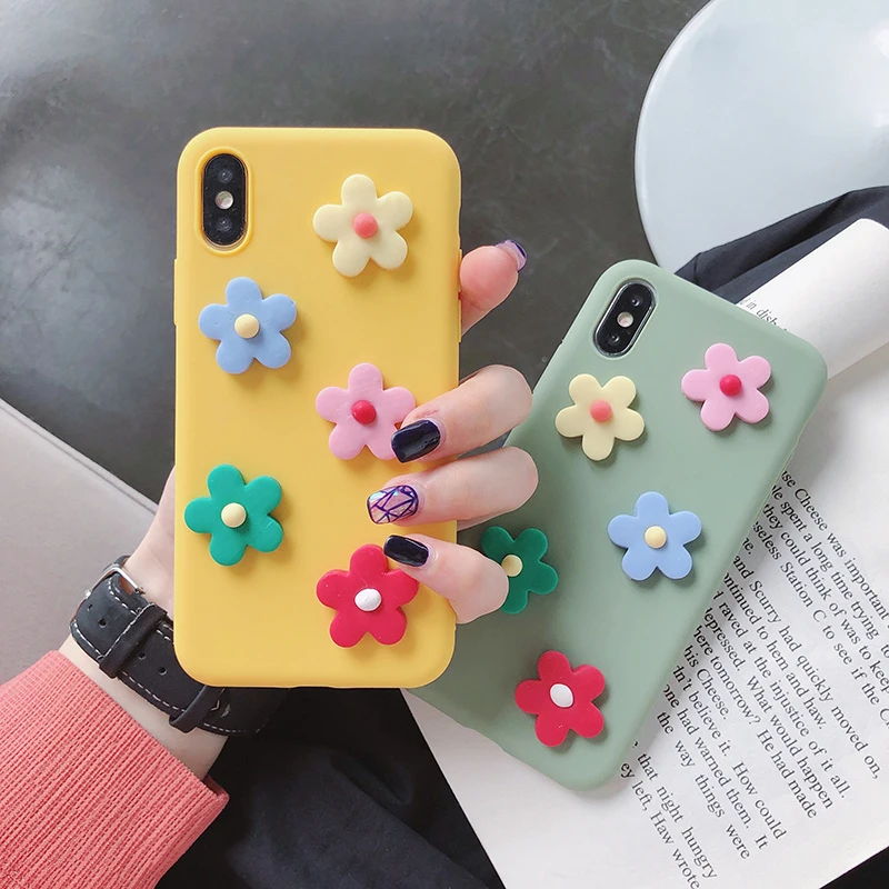 Фото Матовый 3d Конфета цветной цветок чехол для huawei honor 7a 7c pro 9i v9 play v10 view 10 8 9 lite 7 s 20 6x