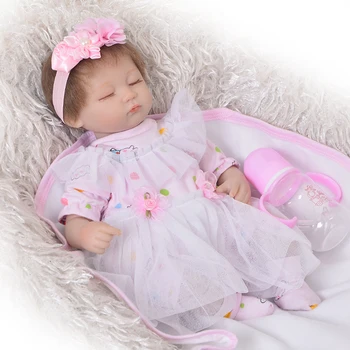 Boneca reborn 17"43cm silicone reborn baby dolls lifelike newborn girl princess doll gift for child newborn alive baby doll
Boneca reborn 17"43cm silicone reborn baby dolls lifelike newborn girl princess doll gift for child newborn alive baby doll