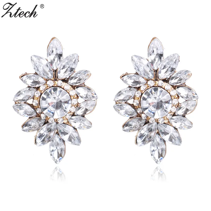 Ztech 6 Colors Hot Colorful Flower Big Luxury Rhinestone Crystal Gem Statement Earrings Brand Jewelry Festival Party Gift
Ztech 6 Colors Hot Colorful Flower Big Luxury Rhinestone Crystal Gem Statement Earrings Brand Jewelry Festival Party Gift