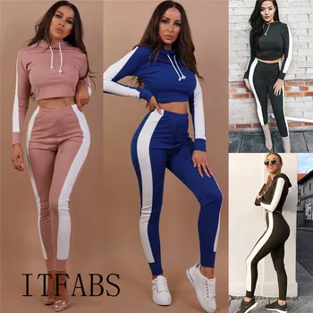 HIRIGIN Women Crop Short Hooded T shirt +Long Pants Active High Waist Jumpsuit Set
HIRIGIN Women Crop Short Hooded T shirt +Long Pants Active High Waist Jumpsuit Set
