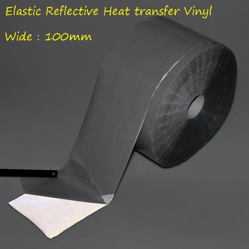 High Visibility Elastic Material Safely Silver Reflective DIY Tape Iron On Fabric Clothes Heat Transfer Vinyl Film 100mm
High Visibility Elastic Material Safely Silver Reflective DIY Tape Iron On Fabric Clothes Heat Transfer Vinyl Film 100mm