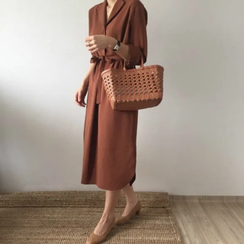 Women Autumn Long Sleeve V Neck Bandage Loose Plus Size Shirt Long Dress Wth Buttons Female Split Vestido Robe Femme Jurk
Women Autumn Long Sleeve V Neck Bandage Loose Plus Size Shirt Long Dress Wth Buttons Female Split Vestido Robe Femme Jurk