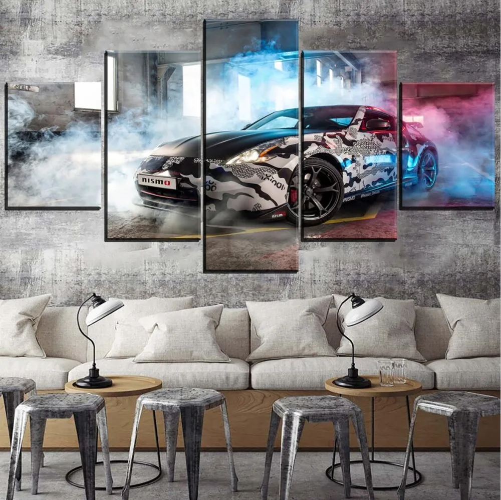 Modern Wall Decor Artwork 5 Panel Discoloration Painted Smoke Graffiti Cars Painting One Set Modular Art Poster On Canvas Print
Modern Wall Decor Artwork 5 Panel Discoloration Painted Smoke Graffiti Cars Painting One Set Modular Art Poster On Canvas Print