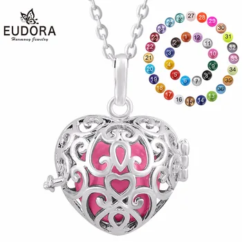 Eudora Jewelry Heart Pendant Bell Ball Locket Cage Pendant fit 18mm Harmony Bola Ball Necklace Fashion Jewelry for women H112
Eudora Jewelry Heart Pendant Bell Ball Locket Cage Pendant fit 18mm Harmony Bola Ball Necklace Fashion Jewelry for women H112