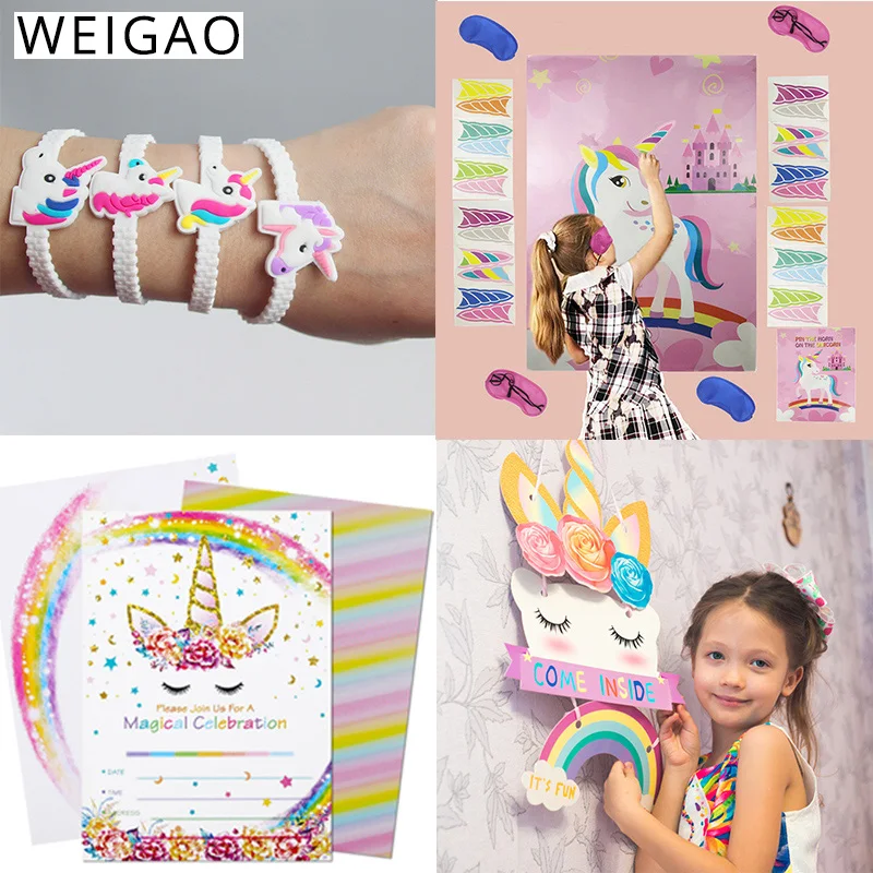 Unicorn Party Favors Party Accessories Unicorn Rubber Bracelet Paper Welcome Sign/Invite Card/Game for Unicornio Fiesta Supplies
Unicorn Party Favors Party Accessories Unicorn Rubber Bracelet Paper Welcome Sign/Invite Card/Game for Unicornio Fiesta Supplies