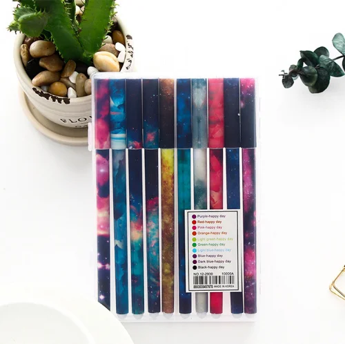 10pcs Happy day colorful Gel Pen set kawaii stationery Caneta for writing gift School Office Supply Escolar Papelaria
10pcs Happy day colorful Gel Pen set kawaii stationery Caneta for writing gift School Office Supply Escolar Papelaria