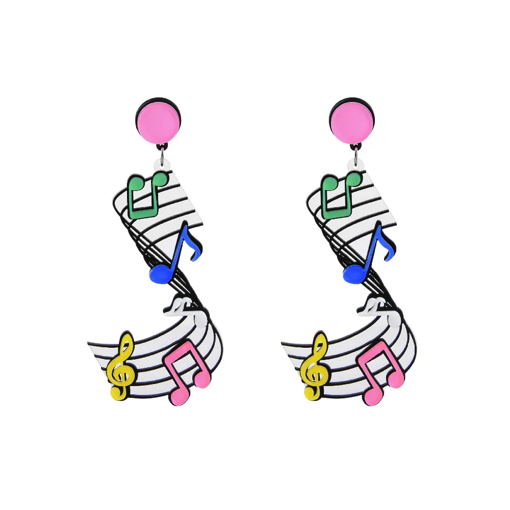 New Design Colorful Musical Notes Staff Acylic Drop Earrings Irregular Hollow Out Geometric Long Tassel Dangle Earrings Brincos
New Design Colorful Musical Notes Staff Acylic Drop Earrings Irregular Hollow Out Geometric Long Tassel Dangle Earrings Brincos