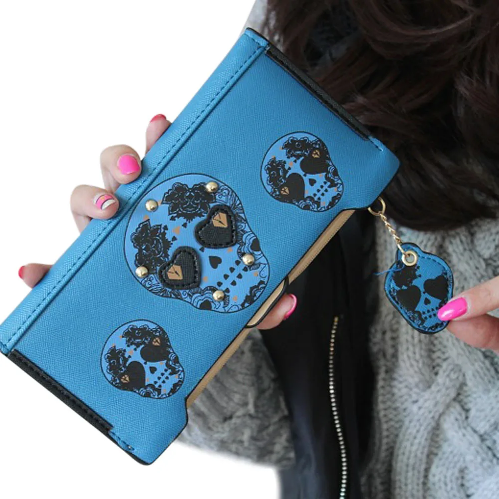 Women Purse Fashion Ladies Boutique High-grade leather Long Wallet Punk Skull Print Coin Card Holder Money Bag High Quality
Women Purse Fashion Ladies Boutique High-grade leather Long Wallet Punk Skull Print Coin Card Holder Money Bag High Quality