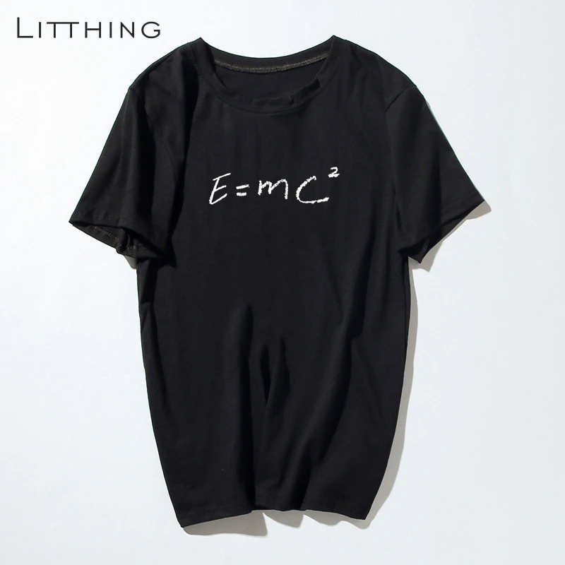 LITTHING 2019 Women Men Tshirt Cotton Casual tshirt Girl Basic Top Tee Einstein theory relativism E=mc2 Print Unisex T-Shirt Top
LITTHING 2019 Women Men Tshirt Cotton Casual tshirt Girl Basic Top Tee Einstein theory relativism E=mc2 Print Unisex T-Shirt Top