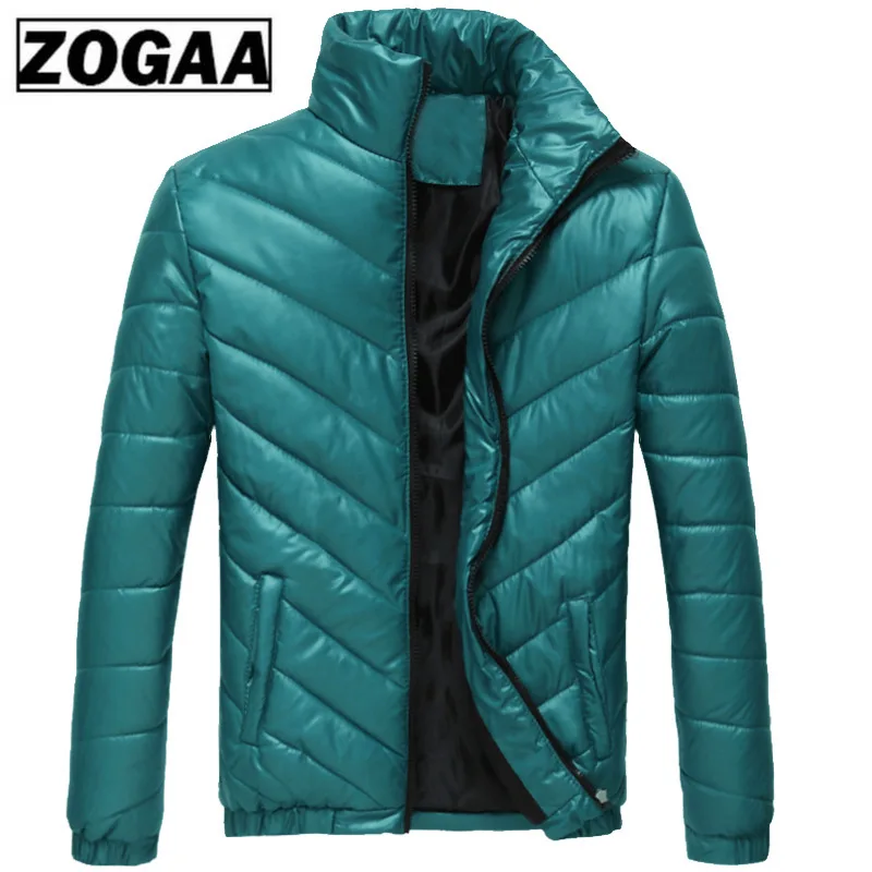 

High Quality Youth Men's Cotton Clothing Autumn Winter Worm Plus Size Twill Male Jacket Stand Collar Cotton Coat ZOGAA