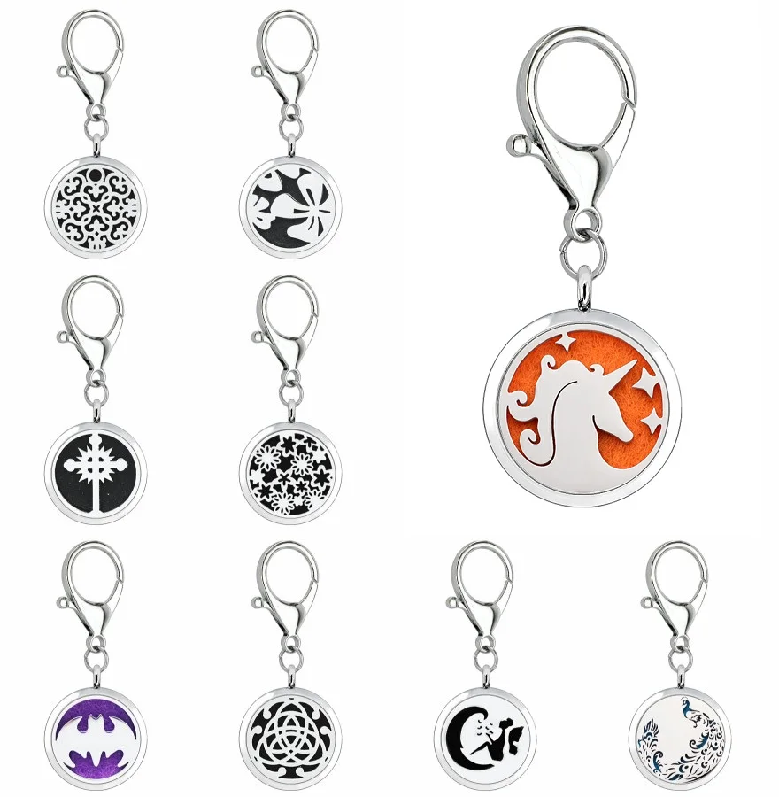30mm Aromatherapy Perfume Locket Keychain Unicorn Peacock Essential Oil Diffuser Key Chain Keyring Christmas Gift 5pcs Pads
30mm Aromatherapy Perfume Locket Keychain Unicorn Peacock Essential Oil Diffuser Key Chain Keyring Christmas Gift 5pcs Pads