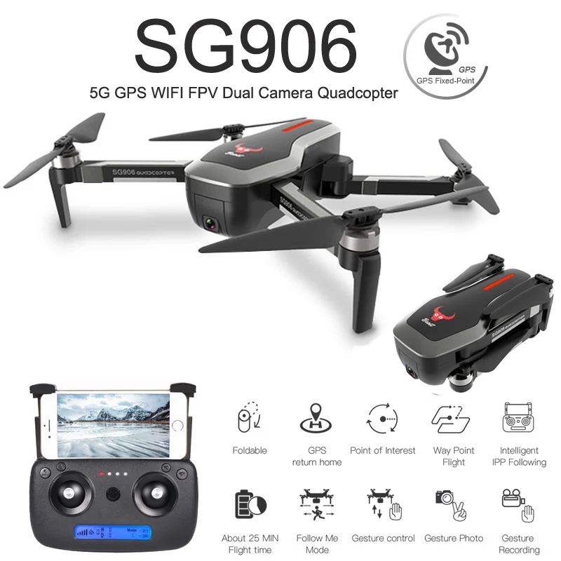 SG906 Profissional GPS 5G Foldable Drone with Camera 1080P WiFi FPV Optical Flow Brushless RC Quadcopter Helicopter VS F11 CG033
SG906 Profissional GPS 5G Foldable Drone with Camera 1080P WiFi FPV Optical Flow Brushless RC Quadcopter Helicopter VS F11 CG033