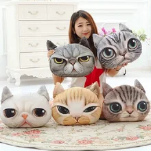 40cm 38cm New 3D cat emoji Pillow cushion Personality Car Cushion Creative Cat shape Nap smiley