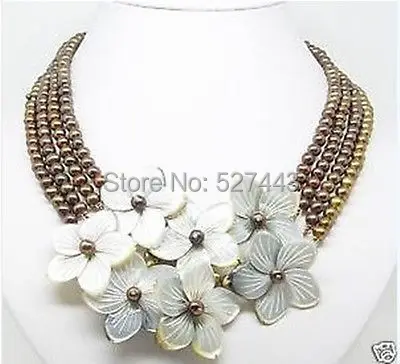 Wholesale free shipping >>New Genuine 6-7MM Pearls shell Flower wedding/Party/Ball/Gift necklaces
Wholesale free shipping >>New Genuine 6-7MM Pearls shell Flower wedding/Party/Ball/Gift necklaces
