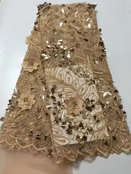 Gold Line 3D Lace Fabric With Beads And Sequins High Quality African Tulle Lace Fabric 2019 Guipure Nigerian Lace Fabrics
Gold Line 3D Lace Fabric With Beads And Sequins High Quality African Tulle Lace Fabric 2019 Guipure Nigerian Lace Fabrics
