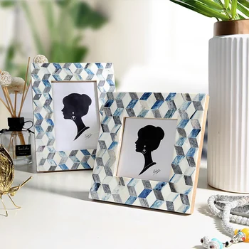 Creative Ox Bone Material Geometric Pattern Photo Frame 1pcs Rectangle 4" 6" Picture Frame Home Decor Frames For Pictures
Creative Ox Bone Material Geometric Pattern Photo Frame 1pcs Rectangle 4" 6" Picture Frame Home Decor Frames For Pictures