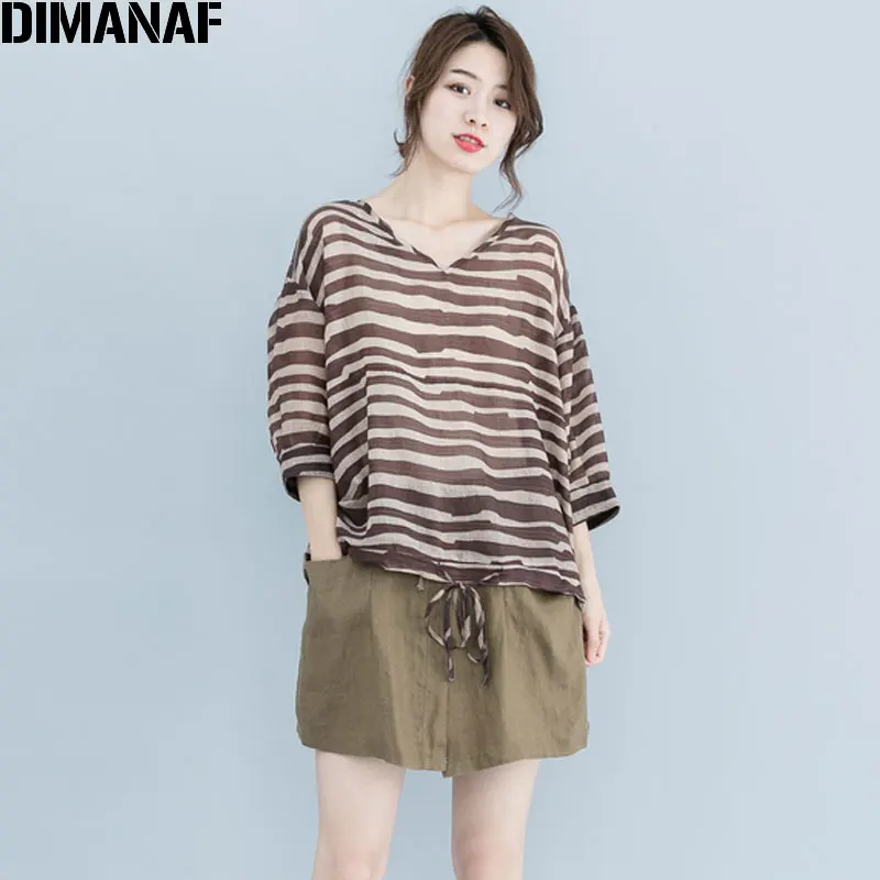 DIMANAF Women T-Shirt Summer 2018 Plus Size Striped Print Batwing V-Neck Basic Tops Female Casual Loose Large New Tees T-Shirt
DIMANAF Women T-Shirt Summer 2018 Plus Size Striped Print Batwing V-Neck Basic Tops Female Casual Loose Large New Tees T-Shirt