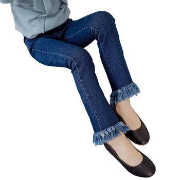 Girls Cotton Long Flare Jeans Wide Leg Tassel Pants Slim Elastic Waist Denim Trousers for Baby Kids Children
Girls Cotton Long Flare Jeans Wide Leg Tassel Pants Slim Elastic Waist Denim Trousers for Baby Kids Children