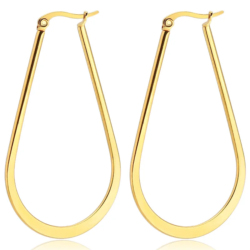 Stainless Steel Oval Round Flattened Large Earrings Earrings Female Nightclub Exaggerated Earrings E18400
Stainless Steel Oval Round Flattened Large Earrings Earrings Female Nightclub Exaggerated Earrings E18400