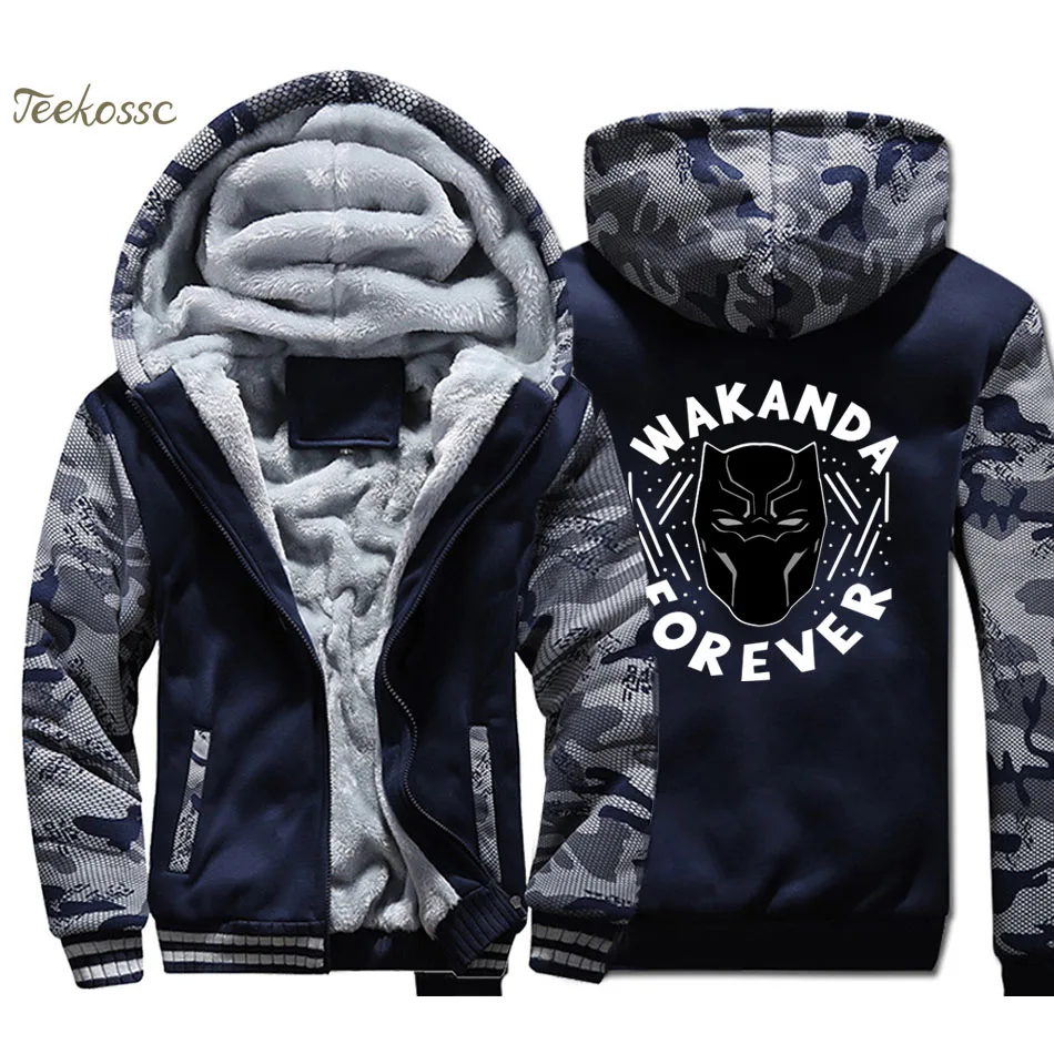 Black Panther Wakanda Hoodie Coat Men Killmonger Hooded Sweatshirt Winter Fleece Thick Movie Jacket Camouflage Sportswear Youth
Black Panther Wakanda Hoodie Coat Men Killmonger Hooded Sweatshirt Winter Fleece Thick Movie Jacket Camouflage Sportswear Youth