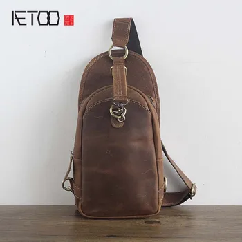 AETOO Original handmade nature leather men's chest bag vintage crazy horse skin men's first layer of leather messenger bag
AETOO Original handmade nature leather men's chest bag vintage crazy horse skin men's first layer of leather messenger bag