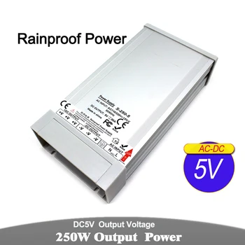 Single Output 5V Power Supply Unit 50A 250W Rainproof Driver Transformers AC DC5V Outdoor Power Adapter For led Strip USB Light
Single Output 5V Power Supply Unit 50A 250W Rainproof Driver Transformers AC DC5V Outdoor Power Adapter For led Strip USB Light