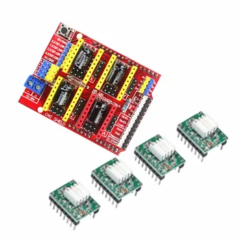 CNC Shield Expansion Board for Arduino V3.0 Engraver +4x A4988 Stepper Motor Driver with Heat Sink for 3D printer kits
CNC Shield Expansion Board for Arduino V3.0 Engraver +4x A4988 Stepper Motor Driver with Heat Sink for 3D printer kits