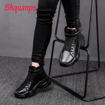 2019 New Arrivals Womens Shoes Leather Sneakers Female Comfort Footwear Luxury High-top Black Shoes Tenis Feminino Scarpe Donna
2019 New Arrivals Womens Shoes Leather Sneakers Female Comfort Footwear Luxury High-top Black Shoes Tenis Feminino Scarpe Donna